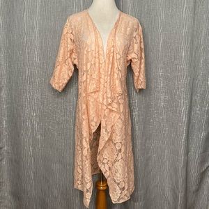 LulaRoe lace waterfall duster